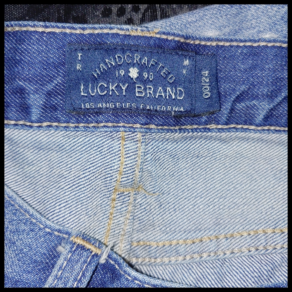 Lucky Brand Torn Distressed Blue Jeans 00/24 Sienna Slim Boyfriend - Picture 8 of 10